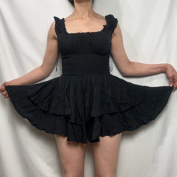 NWT The Love Galore Romper Black Ruffled Princess Polly - Picture 4 of 13